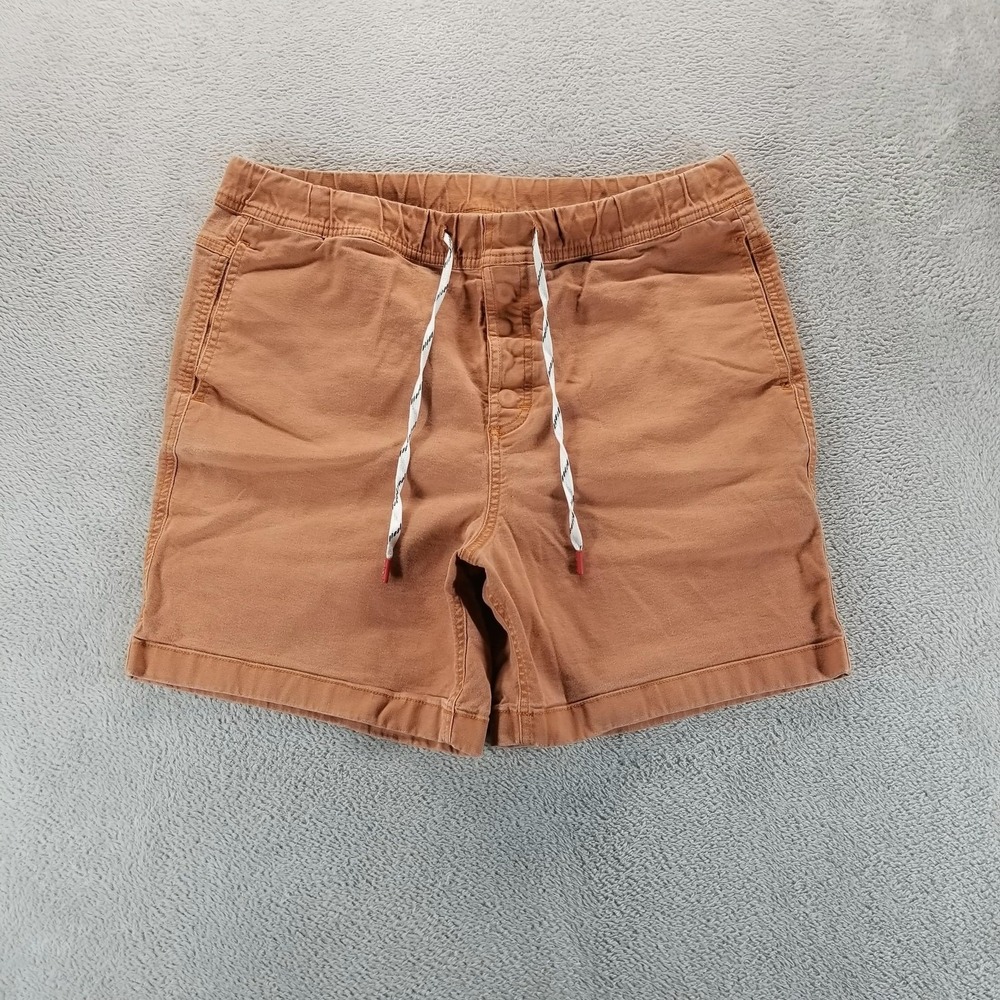 Topo Designs Shorts Mens XL Brown‎ Chino Stretch 6" Drawstring Elastic Waist